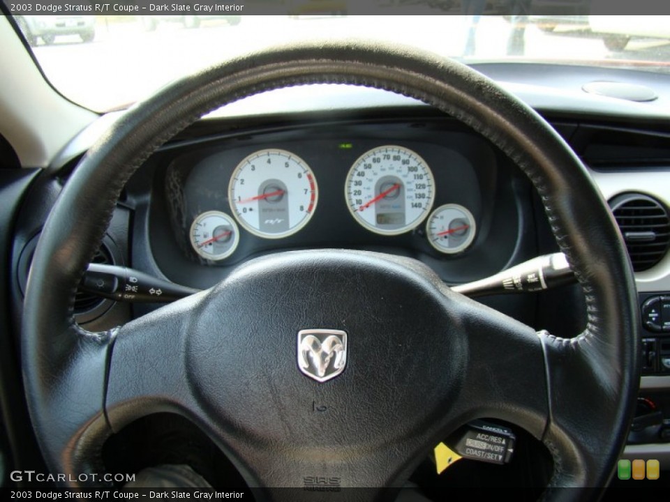 Dark Slate Gray Interior Steering Wheel for the 2003 Dodge Stratus R/T Coupe #63097085