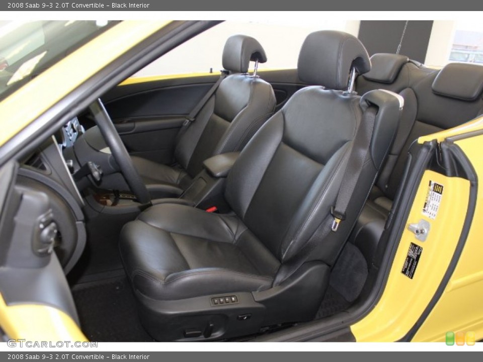 Black Interior Front Seat for the 2008 Saab 9-3 2.0T Convertible #63106010