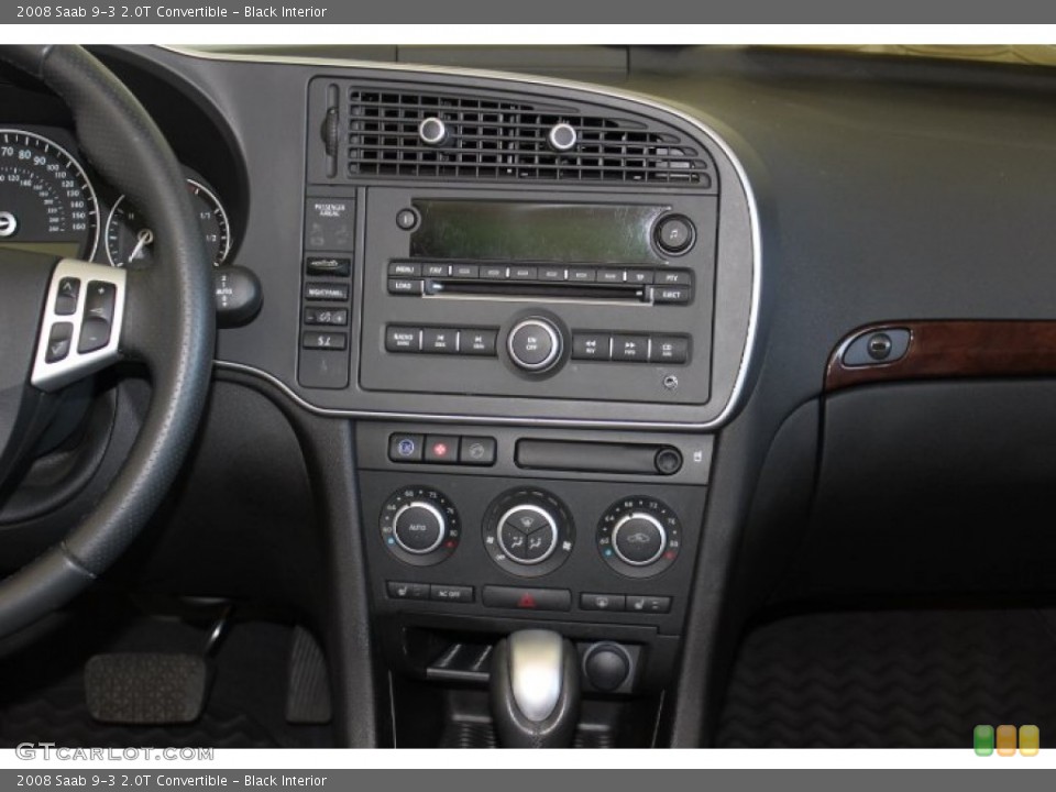 Black Interior Controls for the 2008 Saab 9-3 2.0T Convertible #63106064