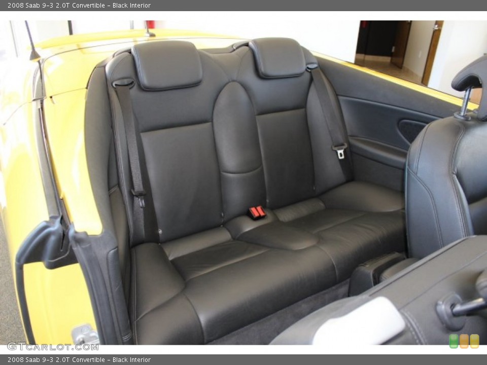 Black Interior Rear Seat for the 2008 Saab 9-3 2.0T Convertible #63106109