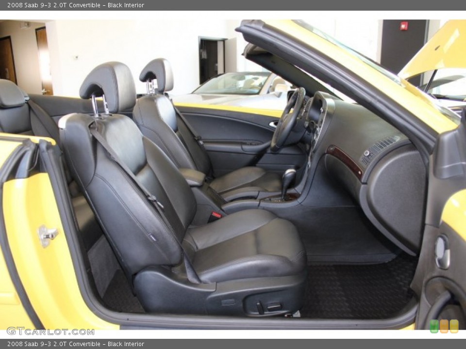 Black Interior Front Seat for the 2008 Saab 9-3 2.0T Convertible #63106127