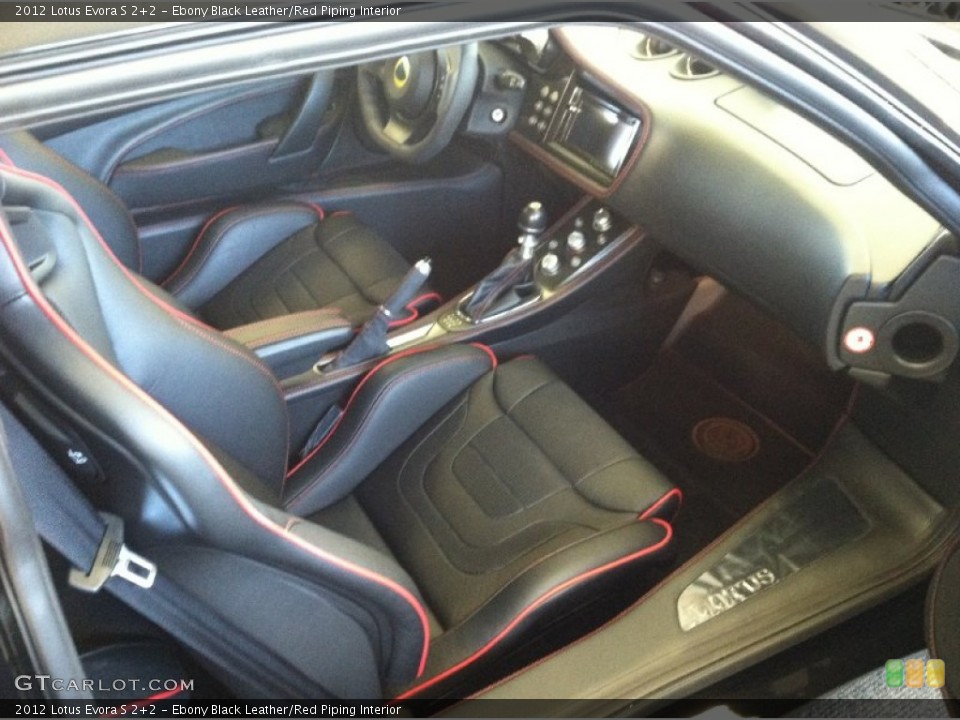 Ebony Black Leather/Red Piping Interior Photo for the 2012 Lotus Evora S 2+2 #63106229