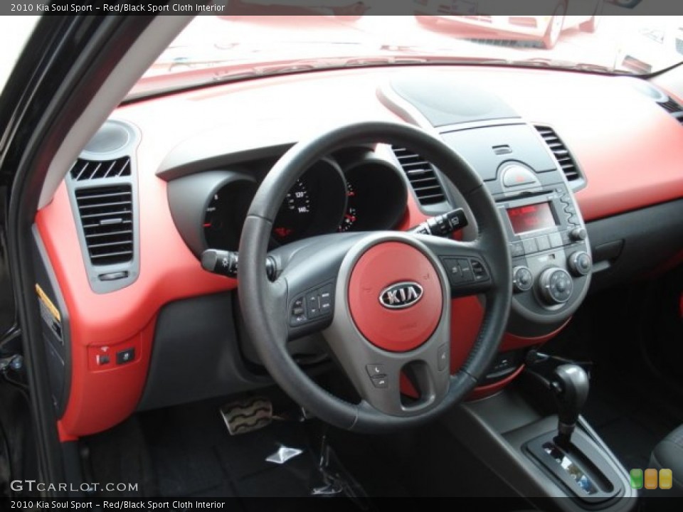 Red/Black Sport Cloth Interior Dashboard for the 2010 Kia Soul Sport #63106265