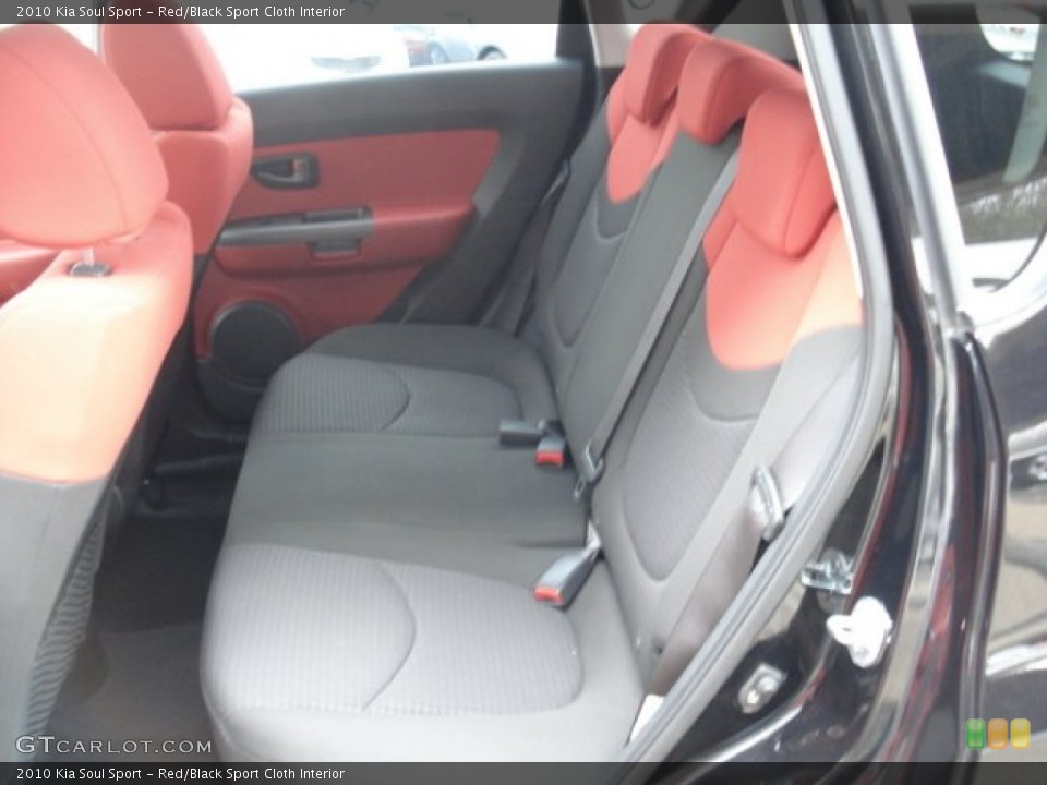 Red/Black Sport Cloth Interior Photo for the 2010 Kia Soul Sport #63106289