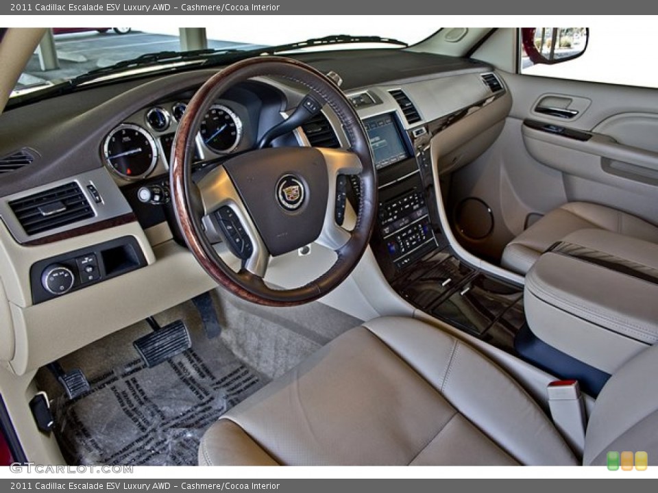 Cashmere/Cocoa Interior Prime Interior for the 2011 Cadillac Escalade ESV Luxury AWD #63112565
