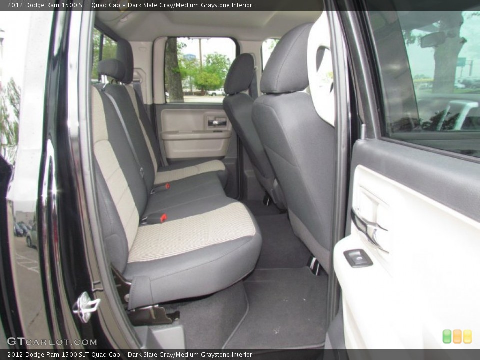 Dark Slate Gray/Medium Graystone Interior Rear Seat for the 2012 Dodge Ram 1500 SLT Quad Cab #63114515
