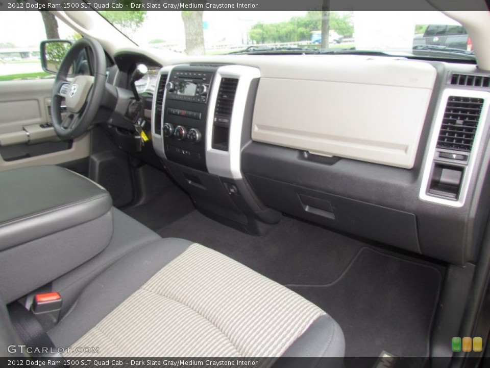 Dark Slate Gray/Medium Graystone Interior Dashboard for the 2012 Dodge Ram 1500 SLT Quad Cab #63114557