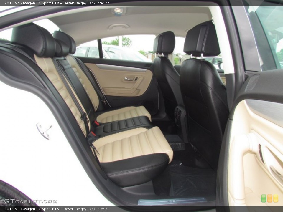 Desert Beige/Black Interior Rear Seat for the 2013 Volkswagen CC Sport Plus #63115808