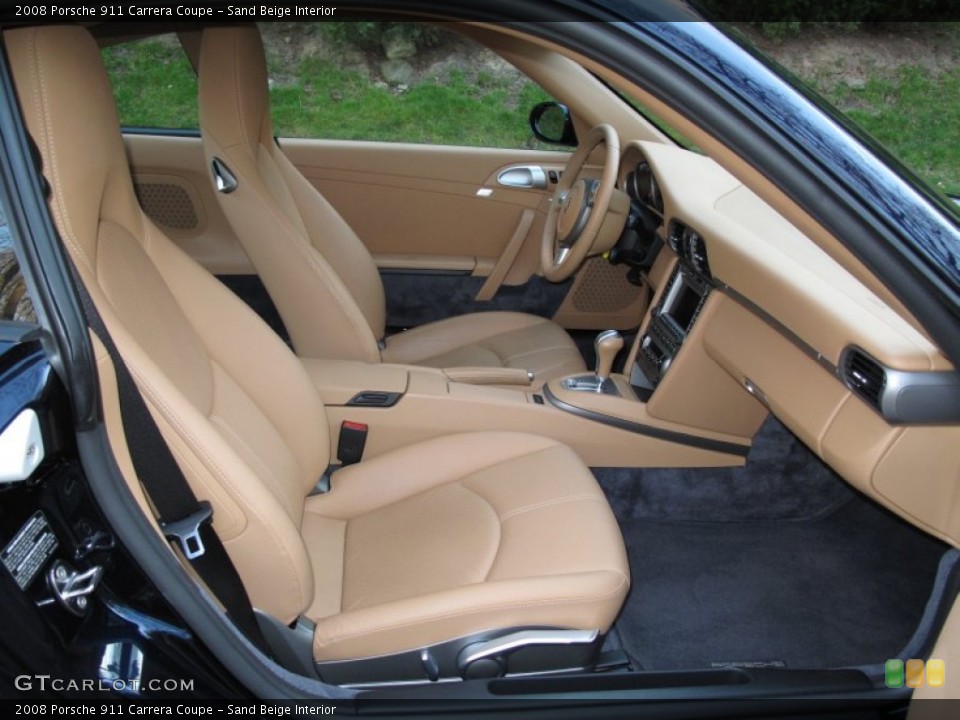 Sand Beige Interior Front Seat for the 2008 Porsche 911 Carrera Coupe #63116483