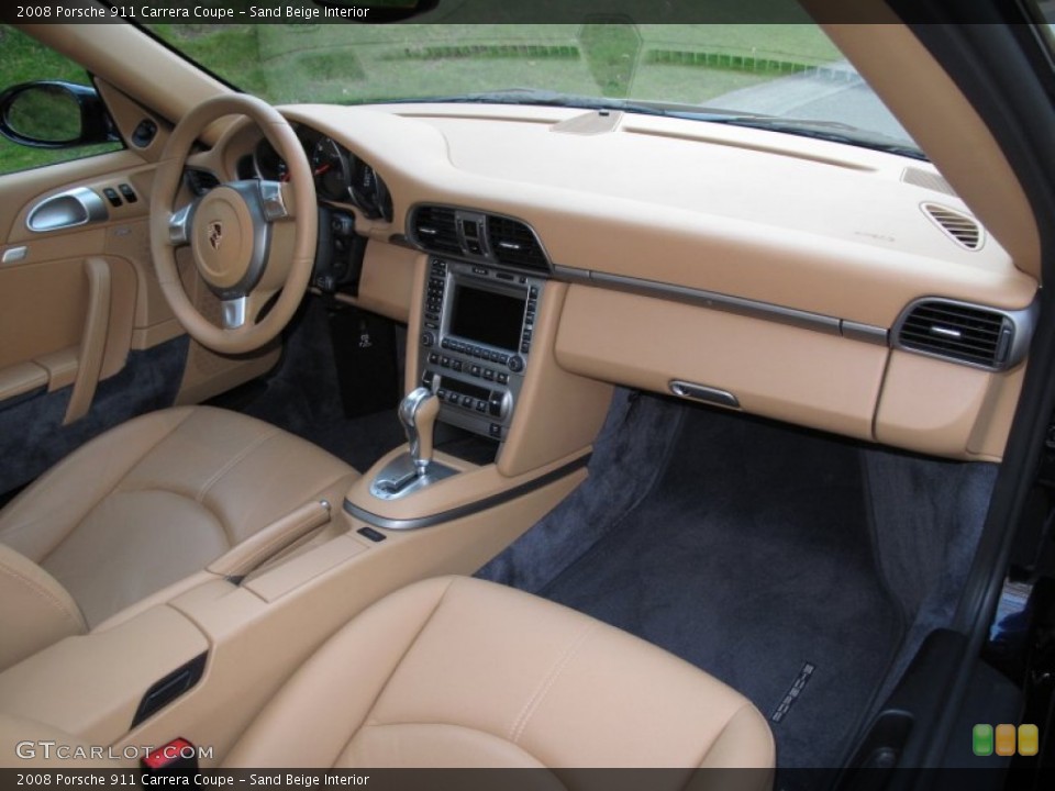 Sand Beige Interior Dashboard for the 2008 Porsche 911 Carrera Coupe #63116501