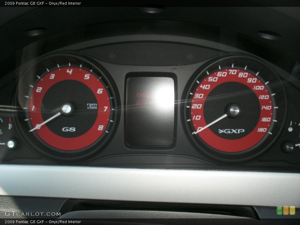 Onyx/Red Interior Gauges for the 2009 Pontiac G8 GXP #63120305