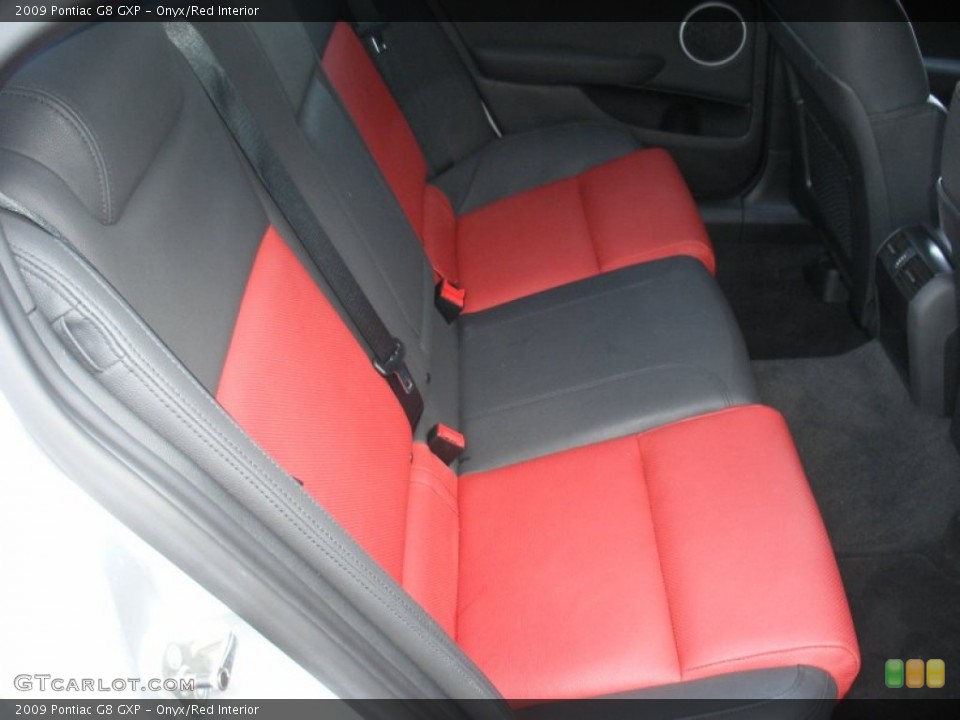 Onyx/Red Interior Rear Seat for the 2009 Pontiac G8 GXP #63120356
