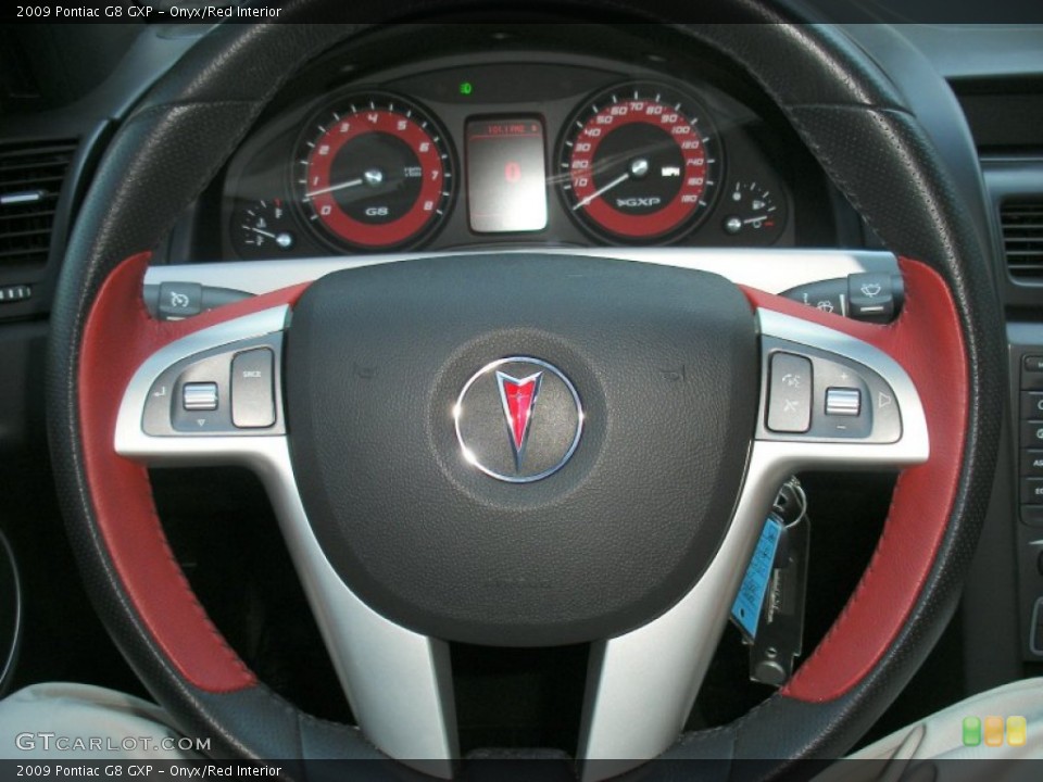 Onyx/Red Interior Steering Wheel for the 2009 Pontiac G8 GXP #63120383