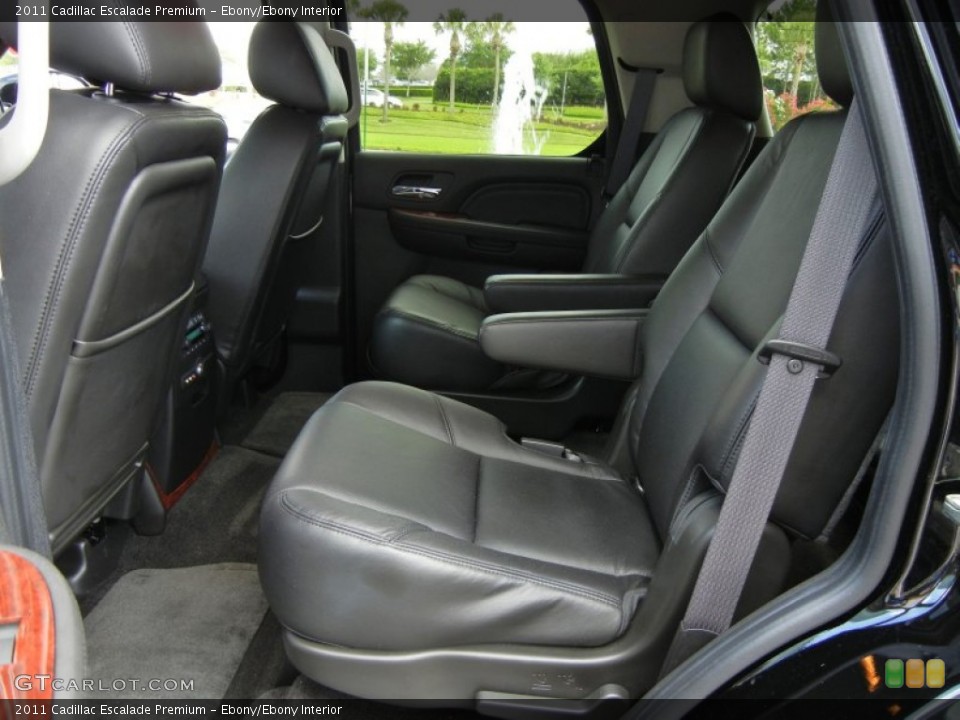 Ebony/Ebony Interior Rear Seat for the 2011 Cadillac Escalade Premium #63121406
