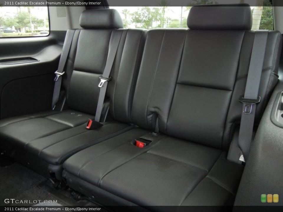 Ebony/Ebony Interior Rear Seat for the 2011 Cadillac Escalade Premium #63121427