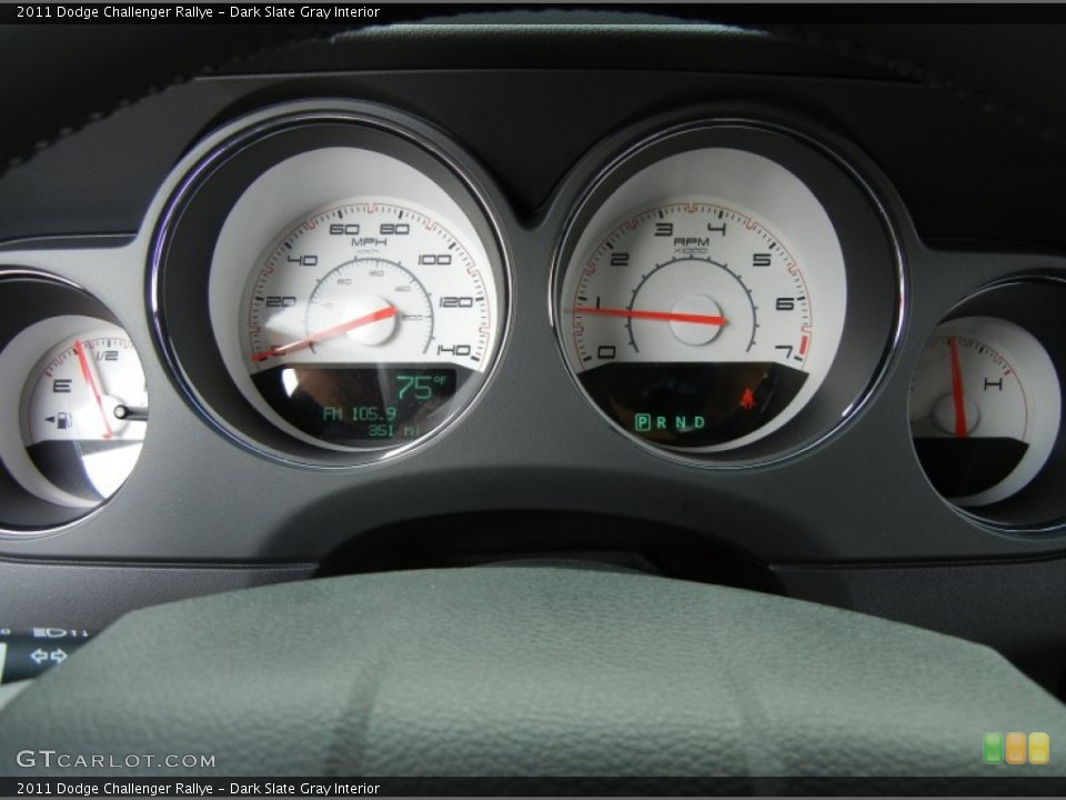 Dark Slate Gray Interior Gauges for the 2011 Dodge Challenger Rallye #63121736