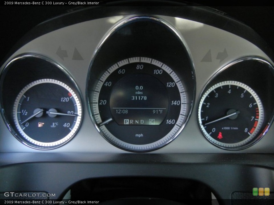 Grey/Black Interior Gauges for the 2009 Mercedes-Benz C 300 Luxury #63122525