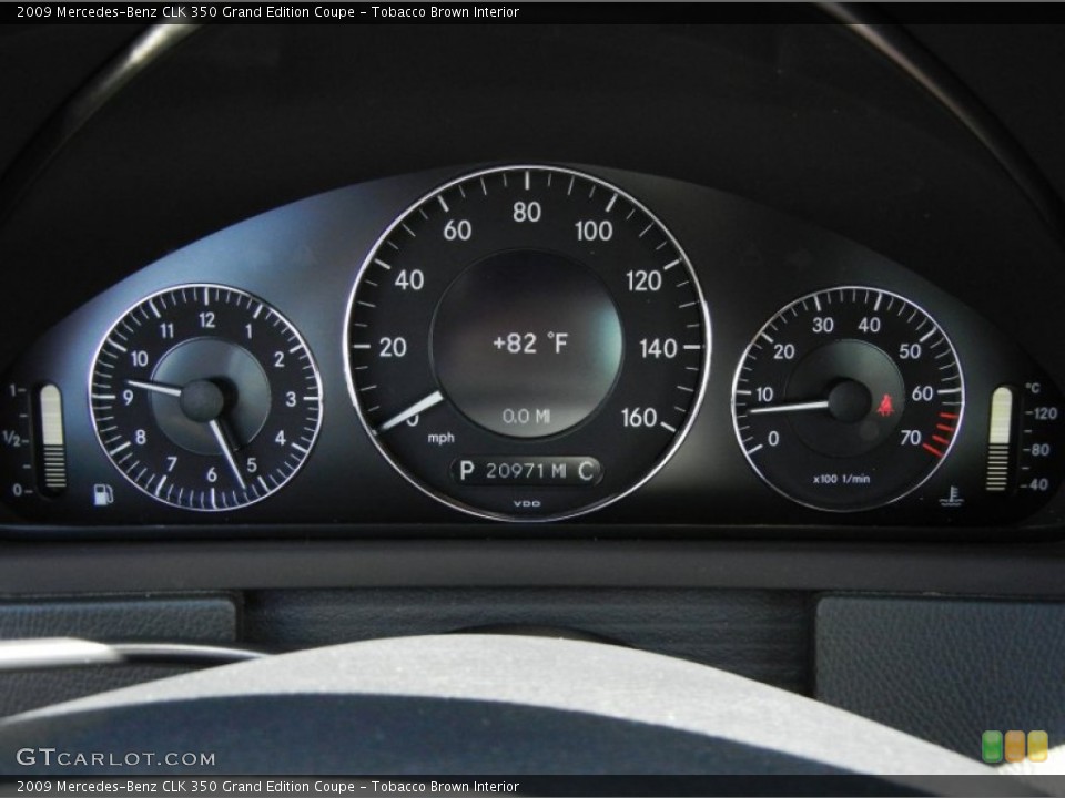 Tobacco Brown Interior Gauges for the 2009 Mercedes-Benz CLK 350 Grand Edition Coupe #63122825
