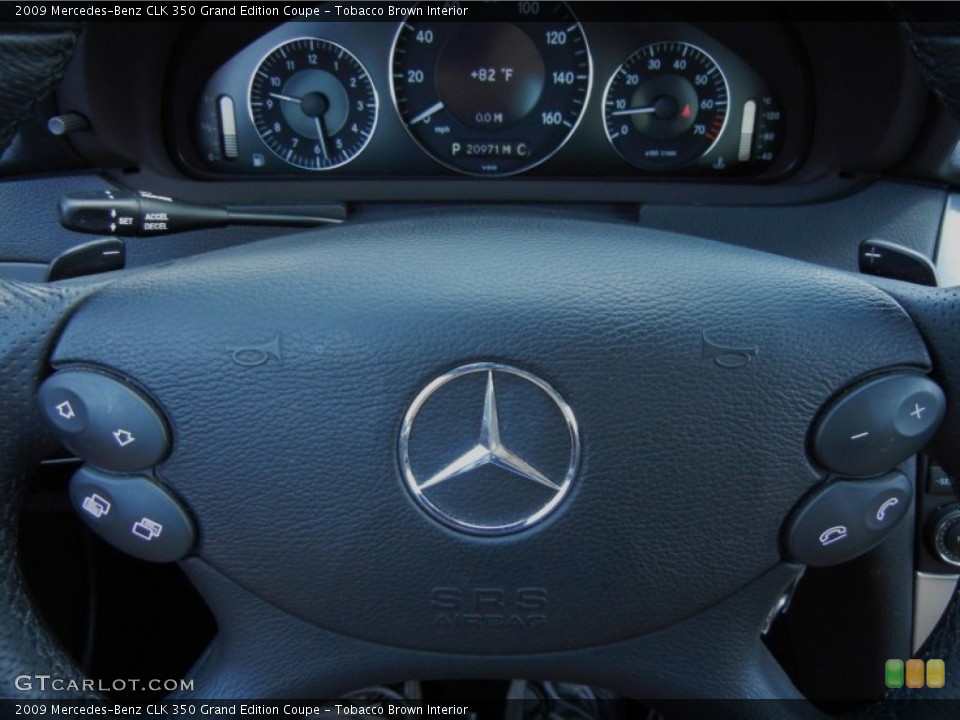 Tobacco Brown Interior Steering Wheel for the 2009 Mercedes-Benz CLK 350 Grand Edition Coupe #63122885