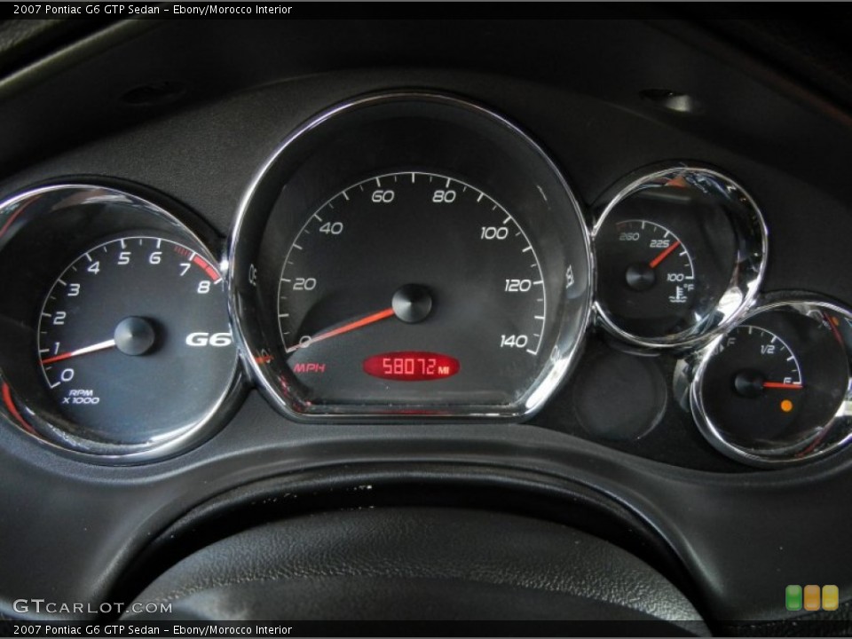 Ebony/Morocco Interior Gauges for the 2007 Pontiac G6 GTP Sedan #63124207
