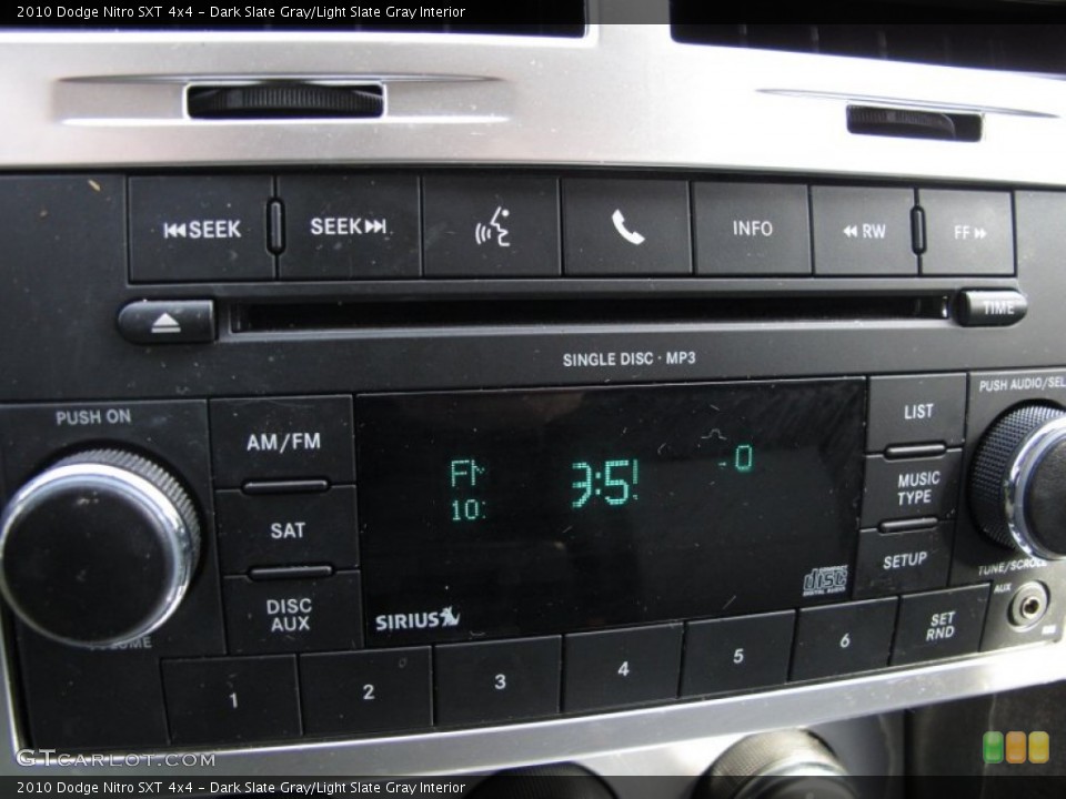 Dark Slate Gray/Light Slate Gray Interior Audio System for the 2010 Dodge Nitro SXT 4x4 #63124760