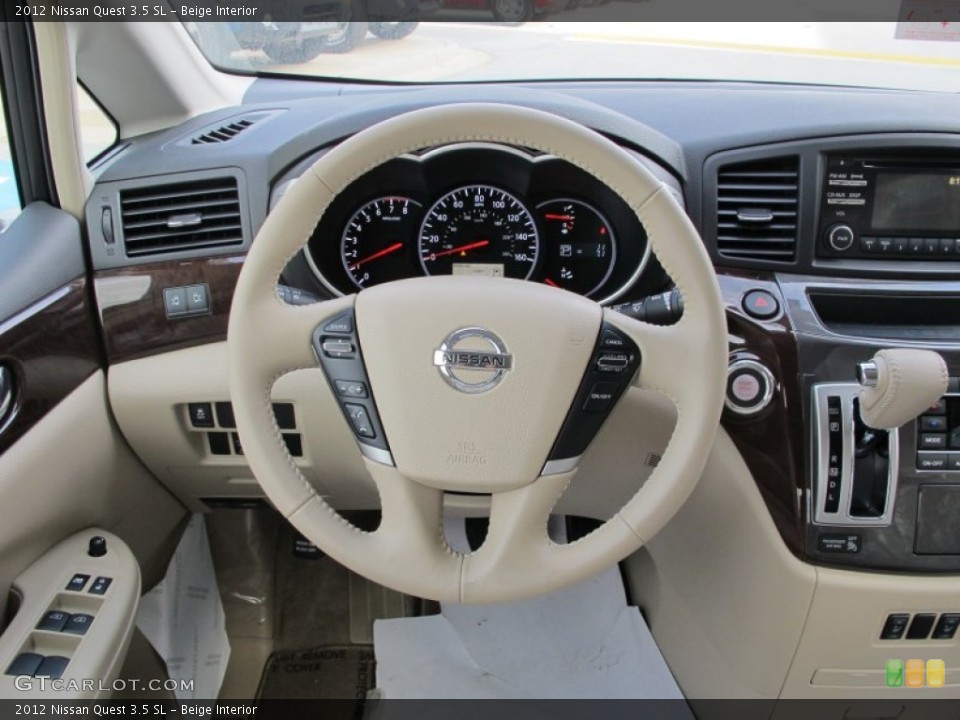 Beige Interior Steering Wheel for the 2012 Nissan Quest 3.5 SL #63126143