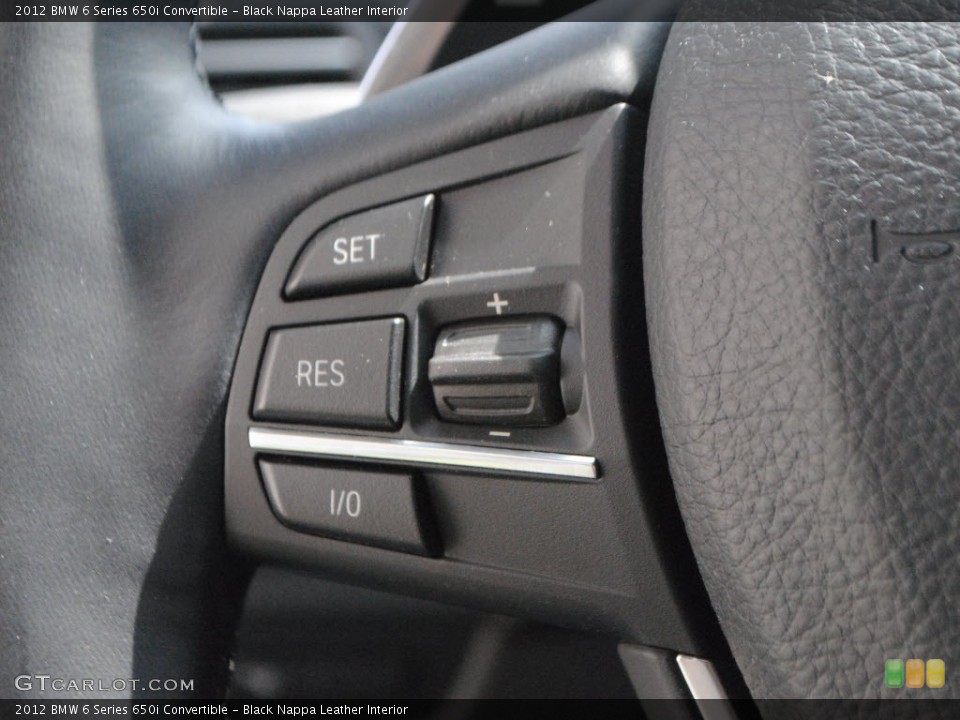 Black Nappa Leather Interior Controls for the 2012 BMW 6 Series 650i Convertible #63131687