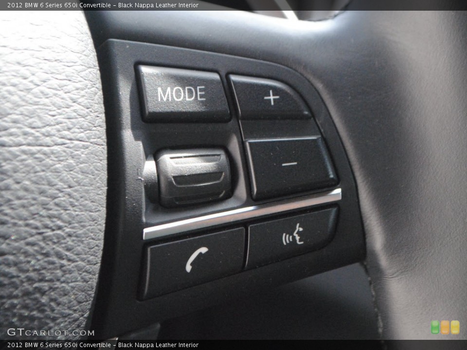 Black Nappa Leather Interior Controls for the 2012 BMW 6 Series 650i Convertible #63131696