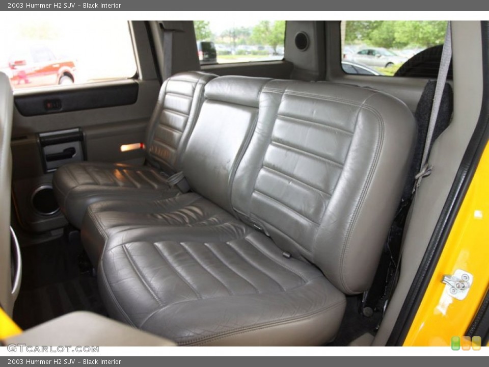 Black Interior Rear Seat for the 2003 Hummer H2 SUV #63134914
