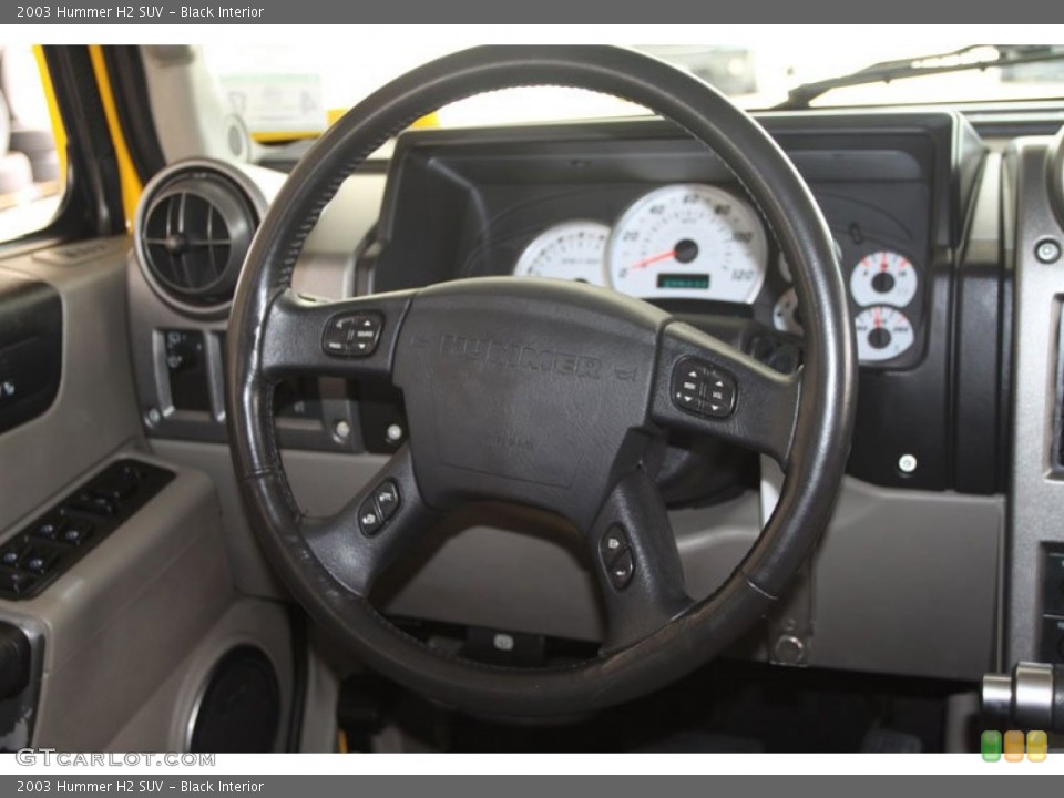 Black Interior Steering Wheel for the 2003 Hummer H2 SUV #63135025