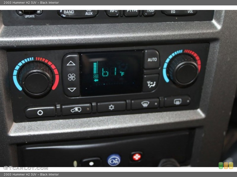 Black Interior Controls for the 2003 Hummer H2 SUV #63135127