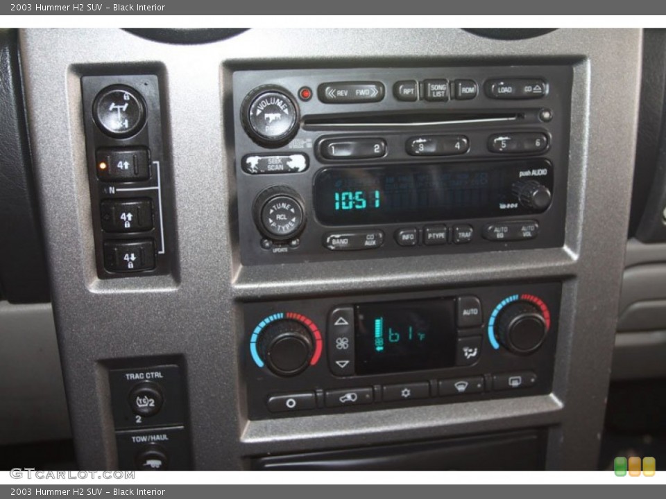 Black Interior Controls for the 2003 Hummer H2 SUV #63135148
