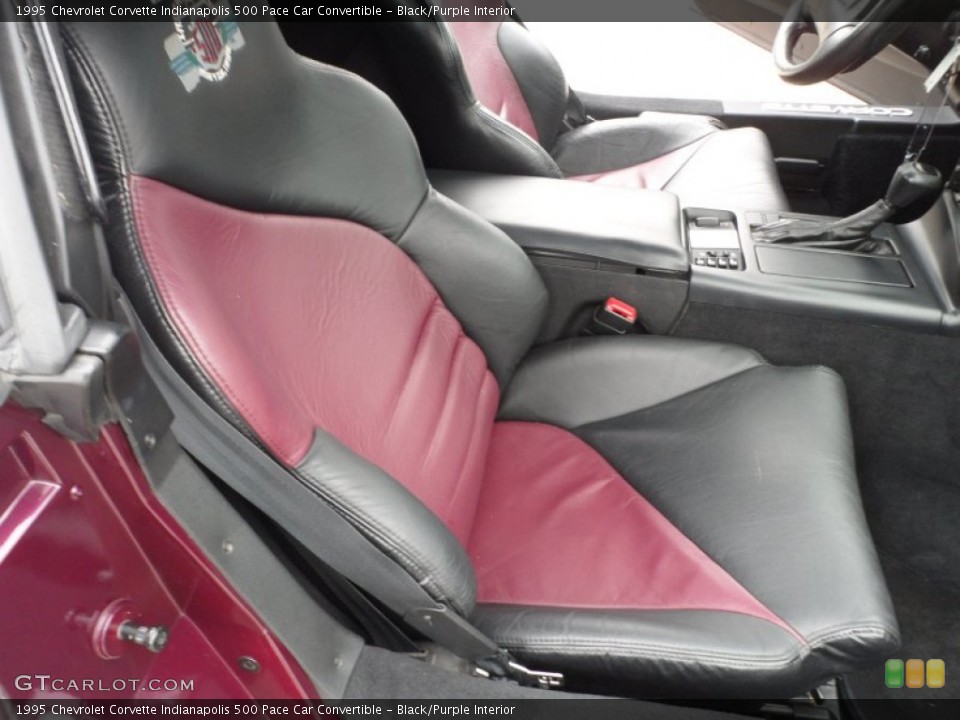 Black/Purple Interior Front Seat for the 1995 Chevrolet Corvette Indianapolis 500 Pace Car Convertible #63140584