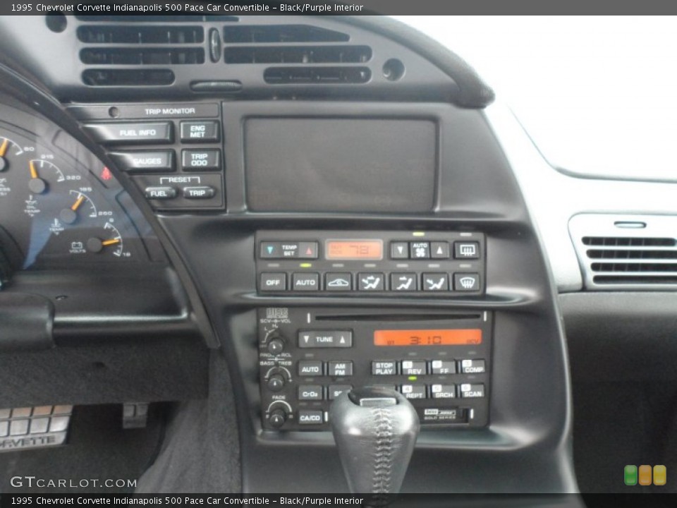 Black/Purple Interior Controls for the 1995 Chevrolet Corvette Indianapolis 500 Pace Car Convertible #63140655