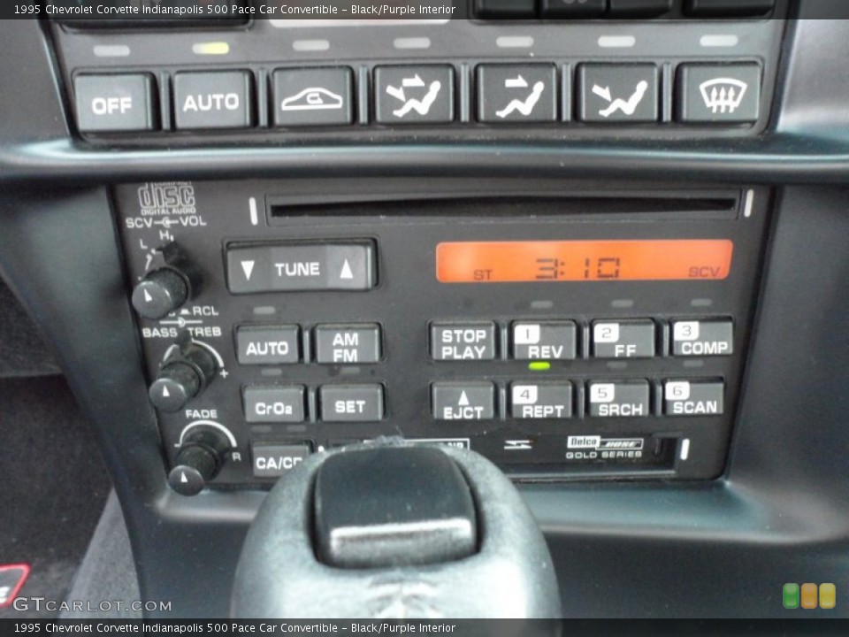 Black/Purple Interior Controls for the 1995 Chevrolet Corvette Indianapolis 500 Pace Car Convertible #63140665