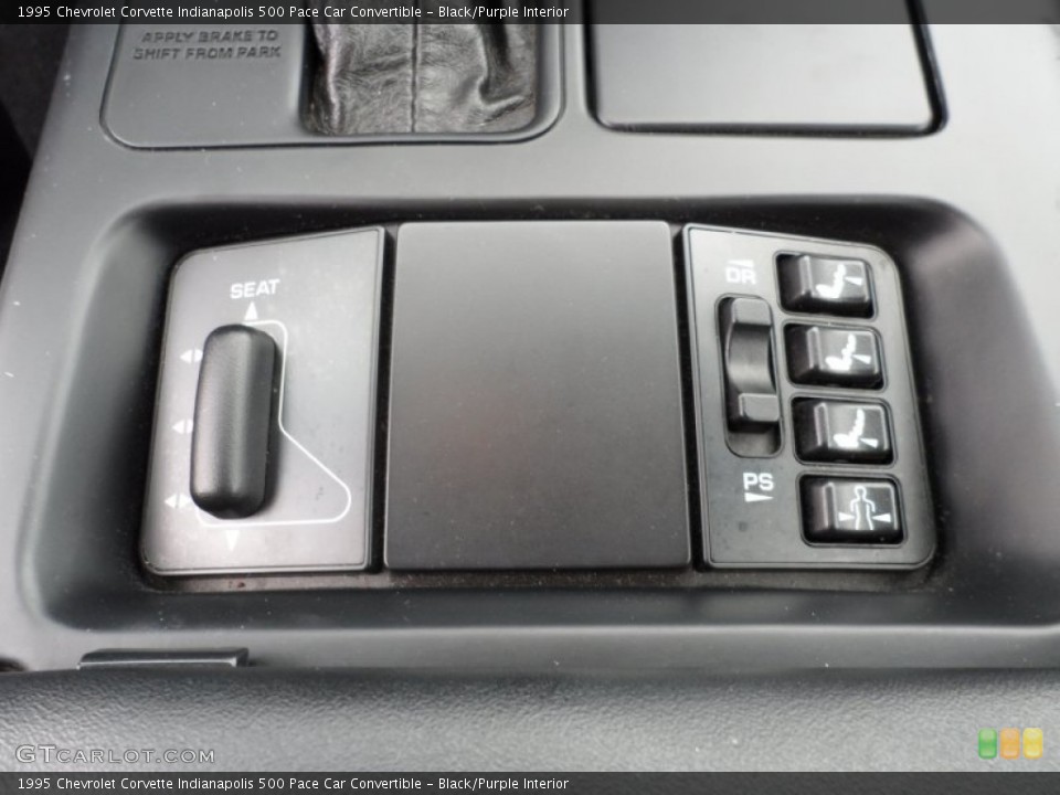 Black/Purple Interior Controls for the 1995 Chevrolet Corvette Indianapolis 500 Pace Car Convertible #63140677