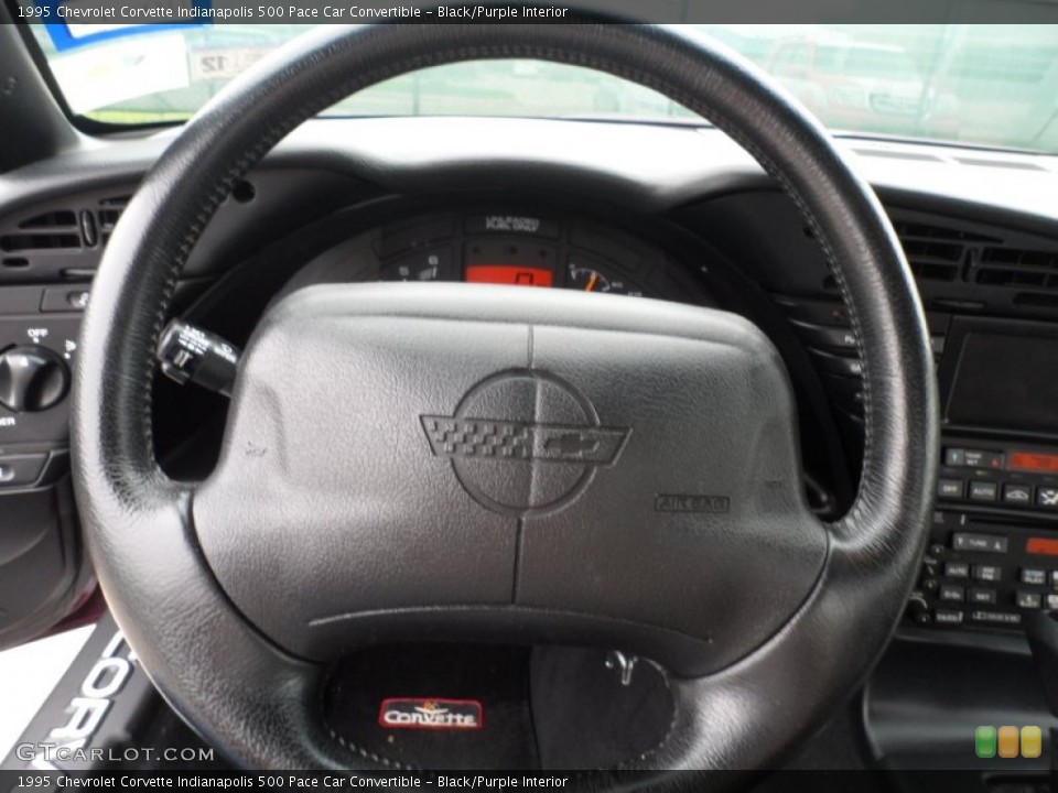 Black/Purple Interior Steering Wheel for the 1995 Chevrolet Corvette Indianapolis 500 Pace Car Convertible #63140683