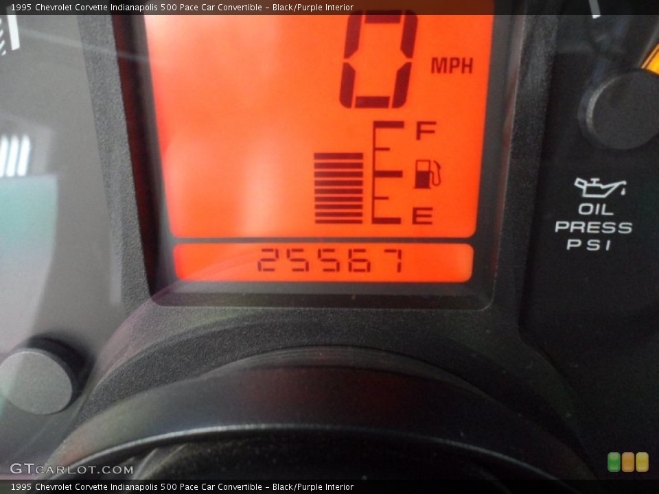 Black/Purple Interior Gauges for the 1995 Chevrolet Corvette Indianapolis 500 Pace Car Convertible #63140695