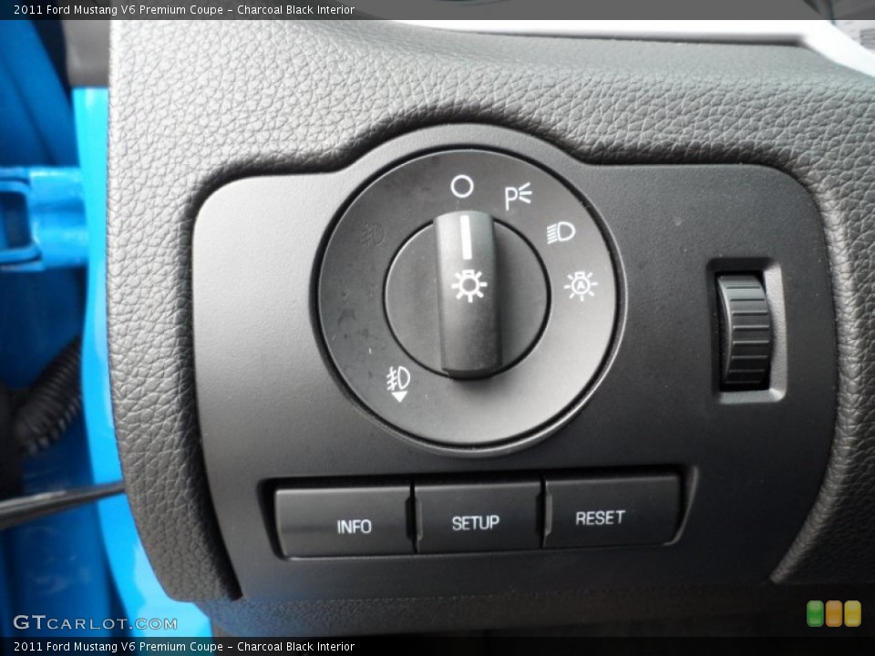 Charcoal Black Interior Controls for the 2011 Ford Mustang V6 Premium Coupe #63141776