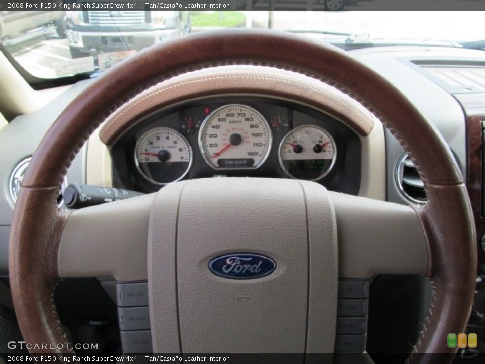 Tan/Castaño Leather Interior Steering Wheel for the 2008 Ford F150 King Ranch SuperCrew 4x4 #63142804