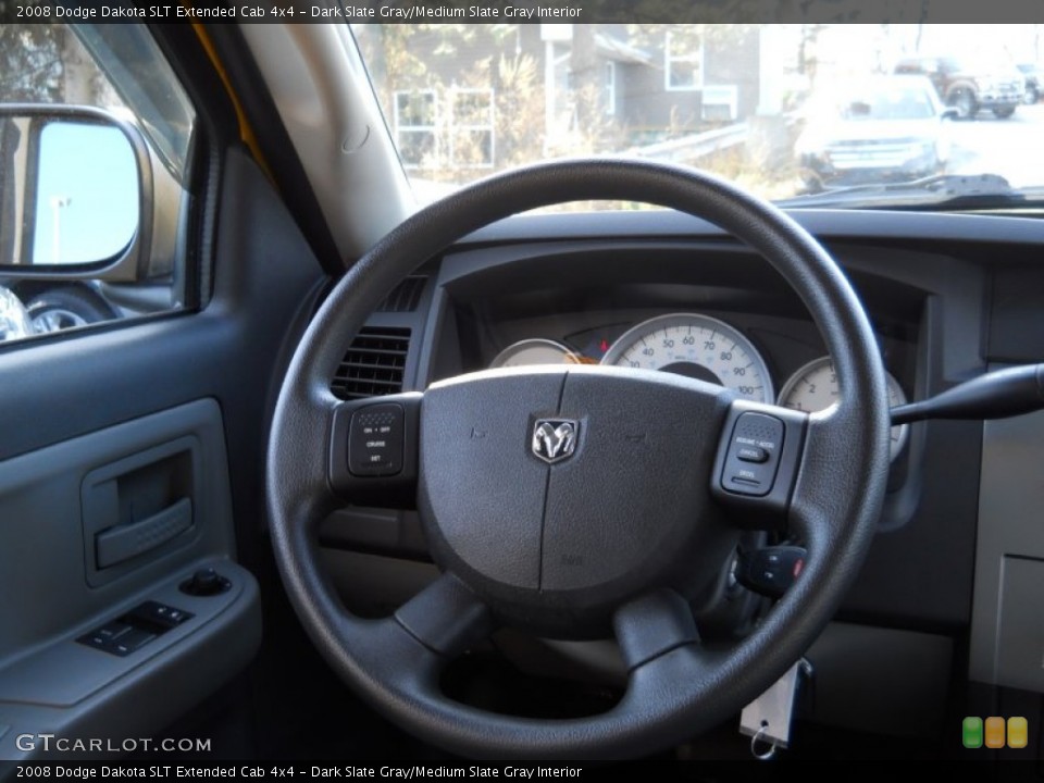 Dark Slate Gray/Medium Slate Gray Interior Steering Wheel for the 2008 Dodge Dakota SLT Extended Cab 4x4 #63144562
