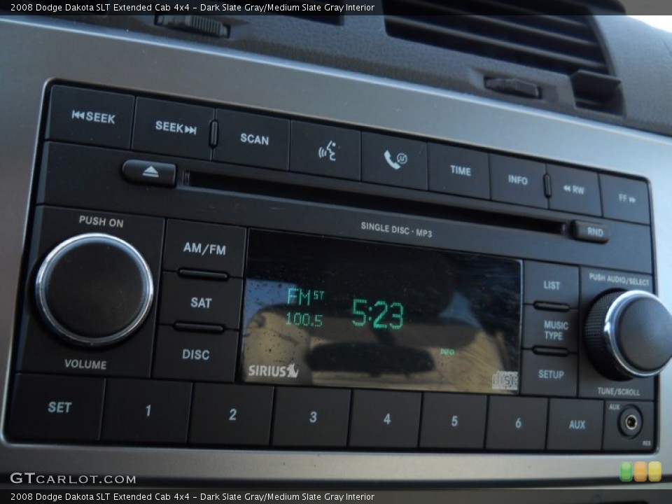Dark Slate Gray/Medium Slate Gray Interior Audio System for the 2008 Dodge Dakota SLT Extended Cab 4x4 #63144589