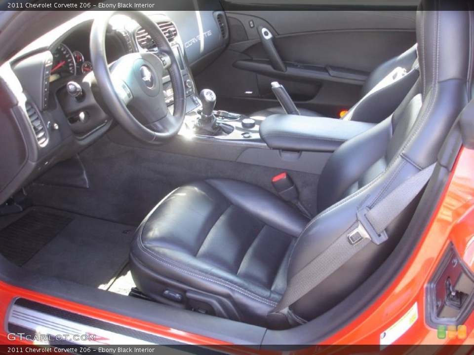 Ebony Black Interior Photo for the 2011 Chevrolet Corvette Z06 #63144667