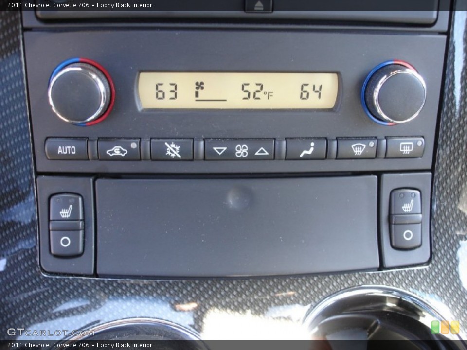 Ebony Black Interior Controls for the 2011 Chevrolet Corvette Z06 #63144713