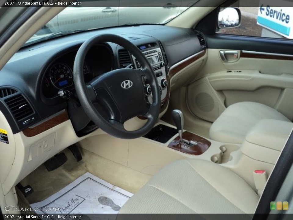 Beige Interior Prime Interior for the 2007 Hyundai Santa Fe GLS #63146431