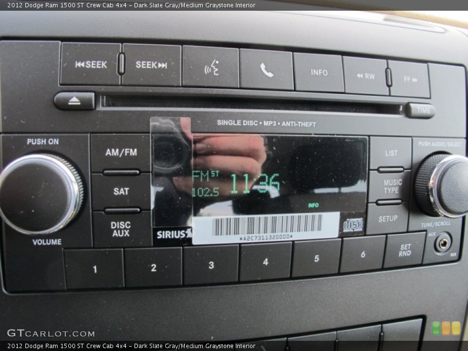 Dark Slate Gray/Medium Graystone Interior Audio System for the 2012 Dodge Ram 1500 ST Crew Cab 4x4 #63148387
