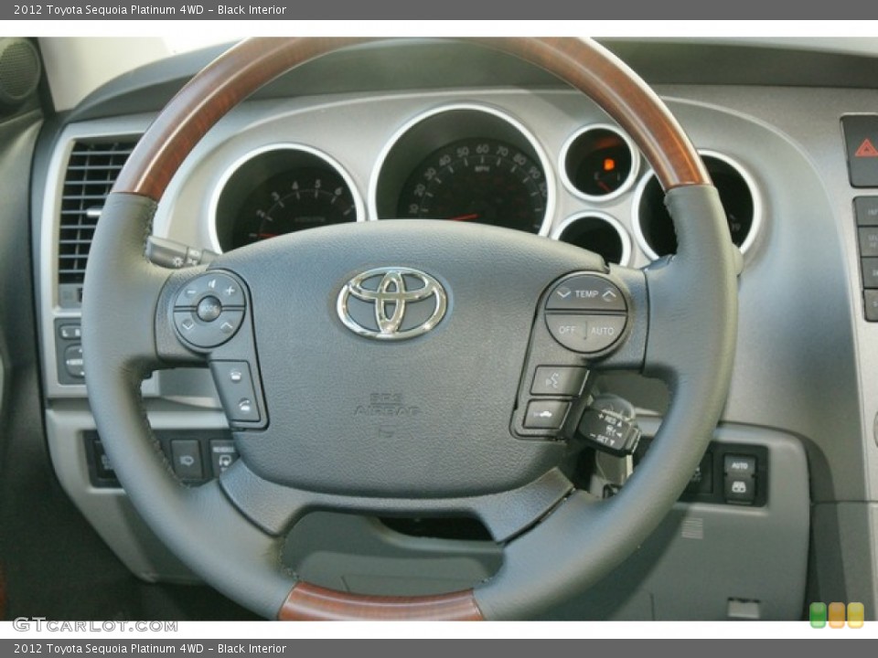 Black Interior Steering Wheel for the 2012 Toyota Sequoia Platinum 4WD #63149686