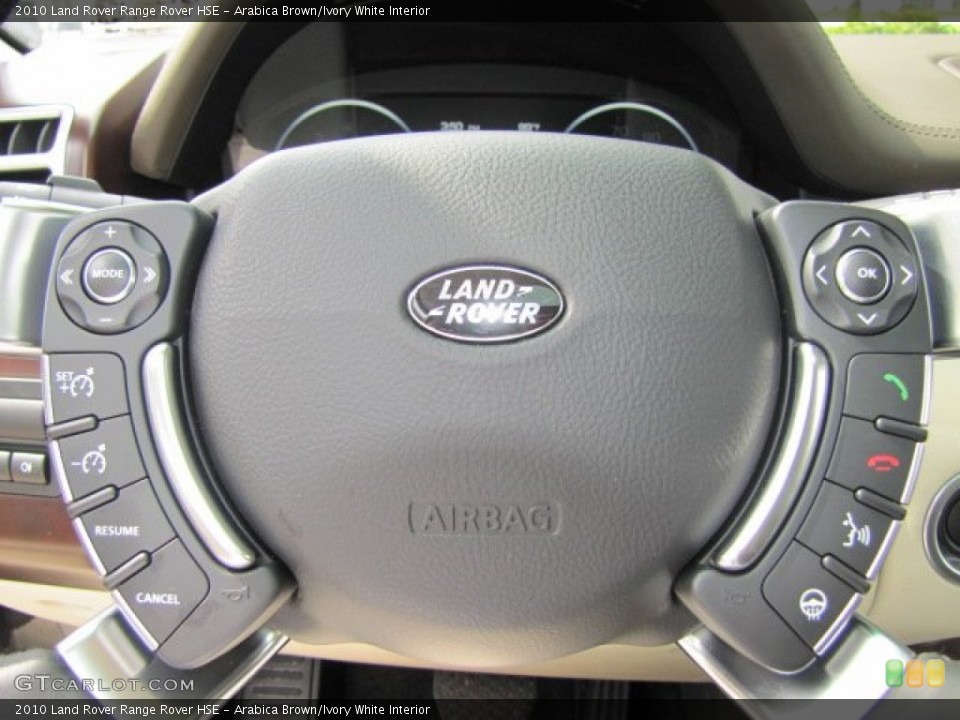 Arabica Brown/Ivory White Interior Steering Wheel for the 2010 Land Rover Range Rover HSE #63152596