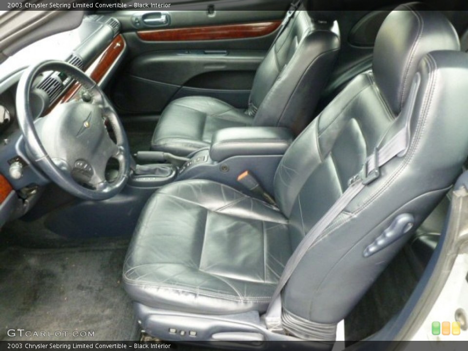 Black Interior Photo for the 2003 Chrysler Sebring Limited Convertible #63152614