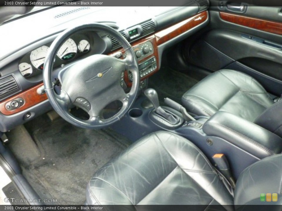 Black Interior Prime Interior for the 2003 Chrysler Sebring Limited Convertible #63152623
